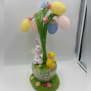 Avon “Blossoming” Fiber Optic Lighted Musical Easter Egg Tree with Bunny & Chick